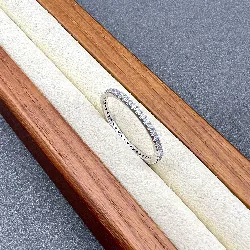 bague tour américain en argent sertie de oxydes argent 925 millième (22 ct) 0,9g