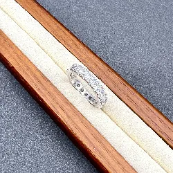 bague tour américain en argent sertie de oxydes argent 925 millième (22 ct) 3,46g