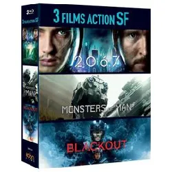 blu-ray 3 films action sf : 2067 + monsters of man + blackout - pack - blu - ray
