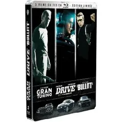 blu-ray 3 films cultes - coffret - gran torino + drive + bullitt - édition steelbook limitée - blu - ray