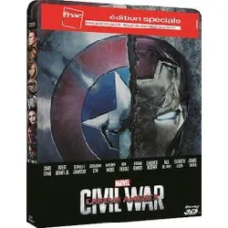 blu-ray captain america : civil war edition spéciale fnac steelbook 3d + 2d