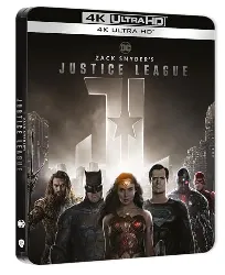 blu-ray zack snyder's justice league - edition steelbook personnages [4k ultra hd]