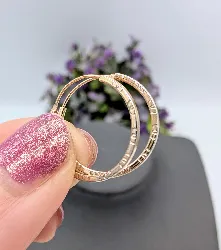 boucles d'oreilles petites créoles en or or 750 millième (18 ct) 0,54g