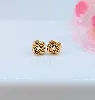 boucles d'oreilles puce maille entrelacées or 750 millième (18 ct) 2,18g