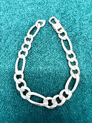 bracelet argent maille figaro argent 925 millième (22 ct) 25,32 g