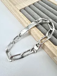 bracelet argent maille gourmette  argent 925 millième (22 ct) 25,30g