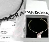 bracelet jonc ouvert pandora de forme organique plaqué or 14k