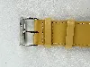 bracelet montre pequignet sorella en cuir jaune