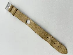 bracelet montre pequignet sorella en cuir jaune