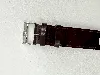bracelet montre pequignet sorella en cuir marron vernis