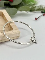 bracelet pandora argent jonc fermoir cœur infini moments argent 925 millième (22 ct) 9,10g