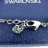 bracelet swarovski en perles grises avec coeur et cristal