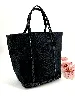 cabas vanessa bruno en toile noire taille xs