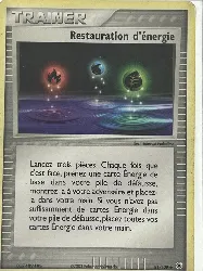 carte pokémon restauration d'énergie 81/109 fr