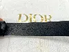 ceinture christian dior 30 montaigne en cuir noir  75 cm