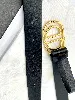 ceinture christian dior 30 montaigne en cuir noir  75 cm