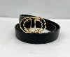 ceinture christian dior 30 montaigne en cuir noir  75 cm