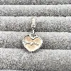 charm pandora argent coeur en émail rose daughter argent 925 millième (22 ct) 3,09 g