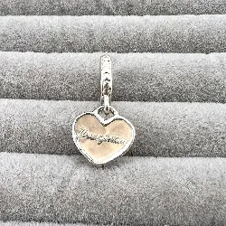 charm pandora argent coeur en émail rose daughter argent 925 millième (22 ct) 3,31g