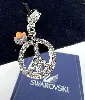 charm swarovski peace and love en cristal étincelant-symbole universel de la paix