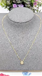 collier avec pendentif diamant d'environ 0,05ct clos or 750 millième (18 ct) 2,91g