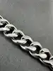 collier chaîne a.p.c. maille gourmette en laiton argenté l51cm