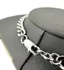 collier chaîne a.p.c. maille gourmette en laiton argenté l51cm