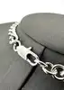collier chaîne a.p.c. maille gourmette en laiton argenté l51cm