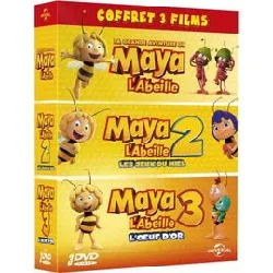 dvd la grande aventure de maya l'abeille + maya l'abeille 2 : les jeux du miel + maya l'abeille 3 : l'oeuf d'or