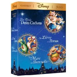 dvd les les trois petits cochons + le lièvre et la tortue + la mare aux grenouilles - les intemporels - coffret 4 - pack