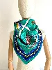 foulard/ carré 90 hermès couvertures et tenues de jour en soie fond vert