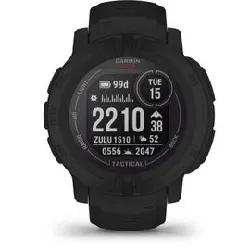 garmin instinct 2 solar - tactical edition - 45 mm - noir - montre de sport avec bracelet - silicone - taille du poignet : 135 - 2