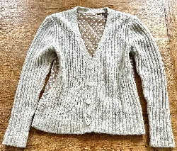 gilet femme see by chloé en laine et le dos en dentelle