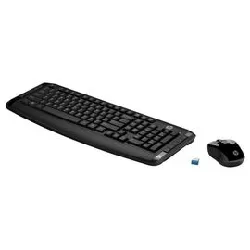 hp 300 - ensemble clavier et souris - sans fil - noir