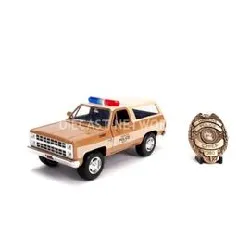 jada toys - 1/24 - chevrolet k5 blazer + badge - stranger things 1980 - 31111gd - 253255003