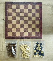 jeu en bois- jeu d'echecs et backgamon - format mini -voyage