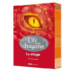 livre coffret la trilogie - l'île aux dragons