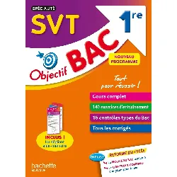 livre objectif bac 1re spécialité svt bac 2026