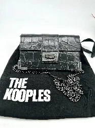 mini sac à chaîne the koople emily en cuir noir