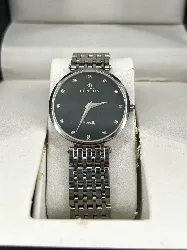 montre de dame michel herbelin epsilon diamonds en acier mouvement quartz