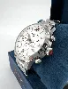montre mauboussin un homme une vie chronographe quartz, bracelet en acier 316l, cadran blanc, tachymètre, modèle 9466300-590