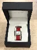 montre michel herbelin collection vème avenue bracelet cuir rouge