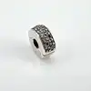 pandora charm argent clip pavé transparent argent 925 millième (22 ct) 2,41 g