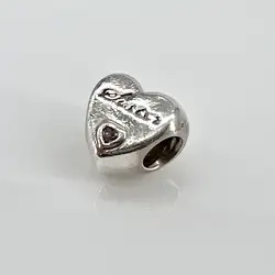 pandora charm argent coeur soeur  argent 925 millième (22 ct) 3,77 g