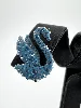 parure swarovski cygne bleu-collier et boucles d'oreilles en cristaux bleus scintillants