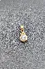 pendentif or orné d'un diamant d'environ 0,15ct en serti clos or 750 millième (18 ct) 0,81g