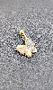 pendentif papillon en or orné de strass blancs or 750 millième (18 ct) 0,48g