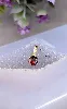 pendentif solitaire avec une pierre rouge probablement grenat or 750 millième (18 ct) 0,50g
