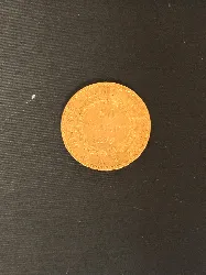 pièce 20 francs or génie 1877 or 900/1000 6,43g