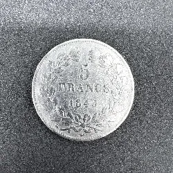 pièce 5 francs louis philippe i 1945 argent 900 millième 25g